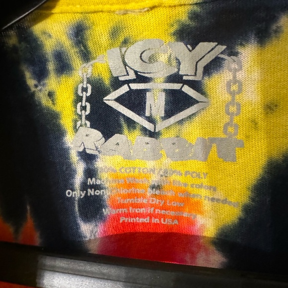 Icy Rabbit Tie Dye Grateful Dead size Medium bright colors - Picture 2 of 3